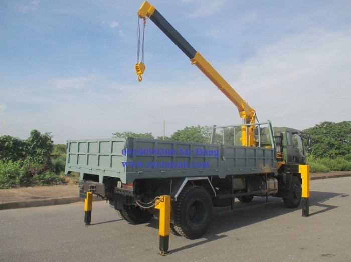 Bán Xe Tải 9 Tấn 2 Cầu Gắn Cẩu 5 Tấn - Dongfeng Trường Giang - Soosan Scs513