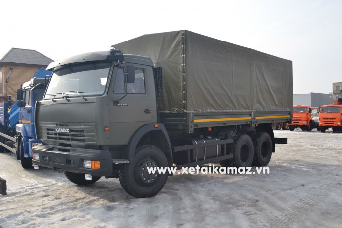 Xe tải thùng KAMAZ 53229 LONG 1 (6x4), thùng dài 6M3