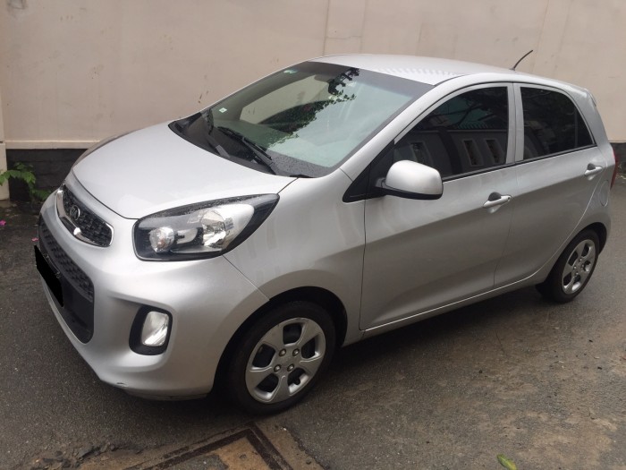 Kia Morning mt 2017 màu bạc xe đập thùng