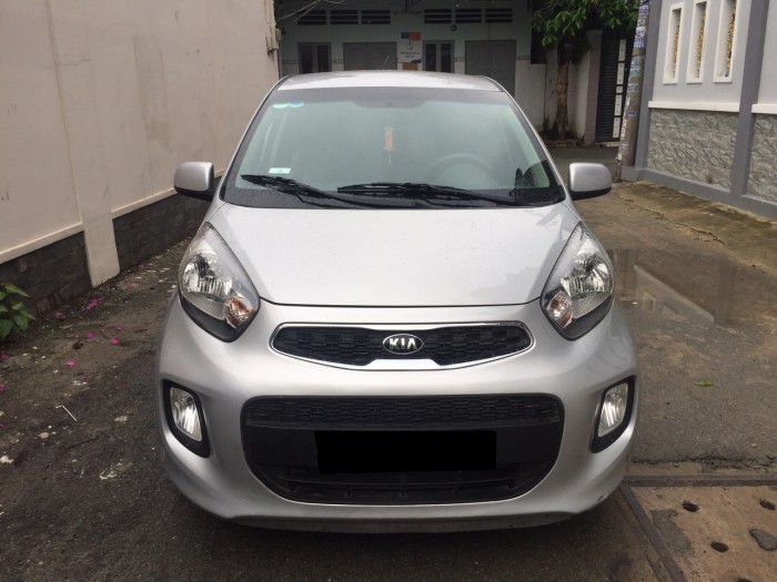 Kia Morning mt 2017 màu bạc xe đập thùng