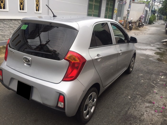 Kia Morning mt 2017 màu bạc xe đập thùng