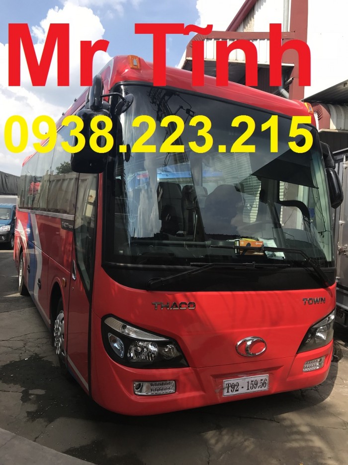 Xe 29 34 chỗ bầu hơi thaco town tb82 mẫu mới nhất