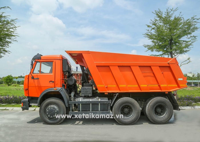 Xe Ben San Lắp  Kamaz 65115(6X4), Thùng Vat 10M3, Tải Trọng Hàng Hóa Cao