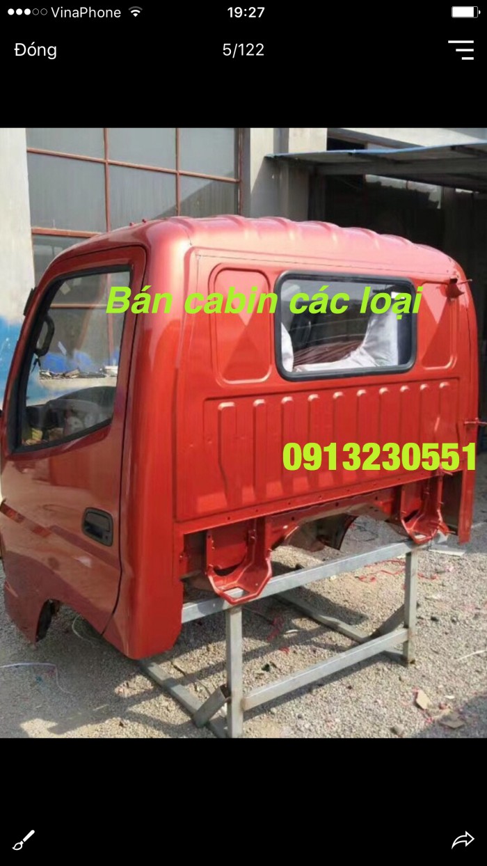 Bán đầu vỏ sọ cabin thaco ollin, cuu long tmt, vinaxuki,  trường giang