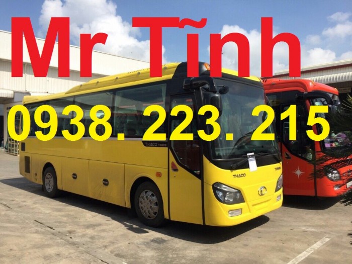 Thiết kế phối màu xe 29 34 chỗ bầu hơi thaco town tb82 mới nhất hiện nay