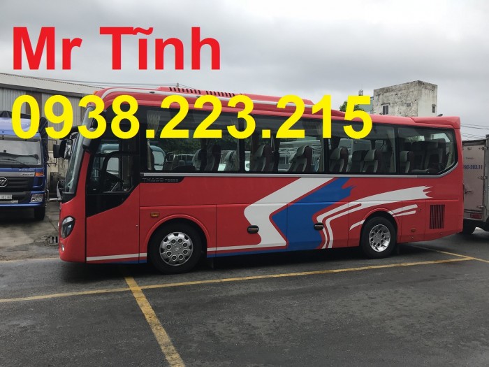 Thiết kế phối màu xe 29 34 chỗ bầu hơi thaco town tb82 mới nhất hiện nay