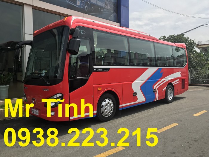 Thiết kế phối màu xe 29 34 chỗ bầu hơi thaco town tb82 mới nhất hiện nay