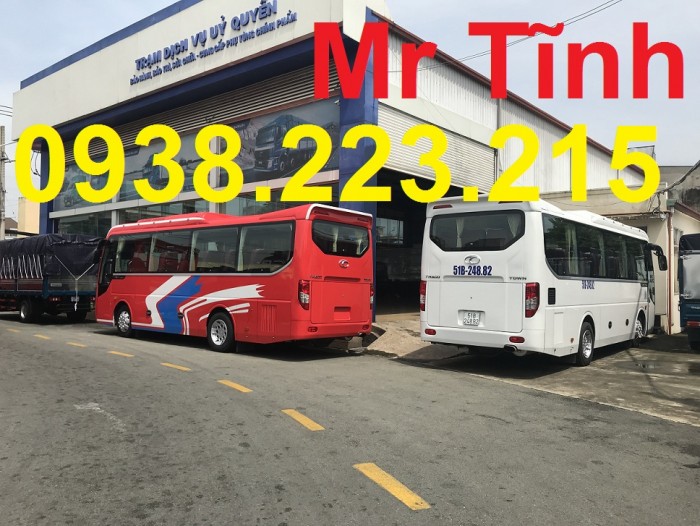 Thiết kế phối màu xe 29 34 chỗ bầu hơi thaco town tb82 mới nhất hiện nay