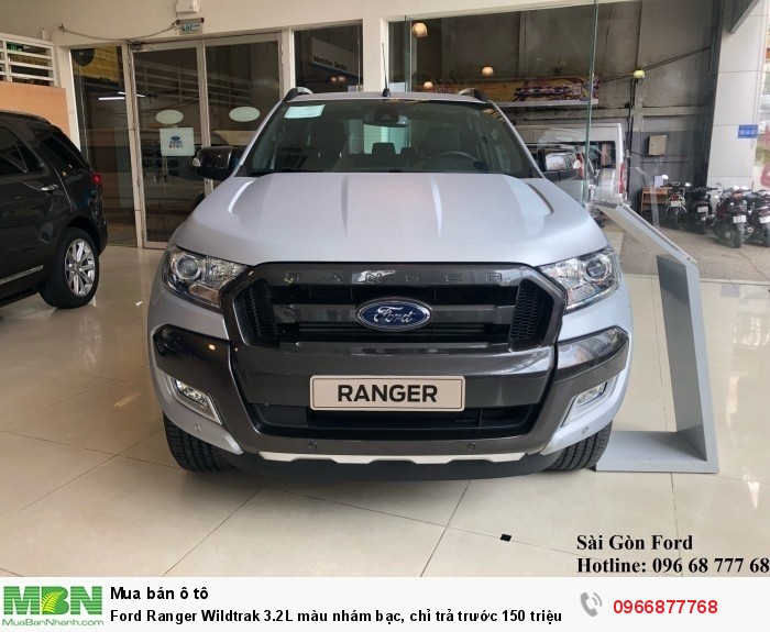 Ford Ranger Wildtrak 2.0L màu nhám bạc, chỉ trả trước 150 triệu