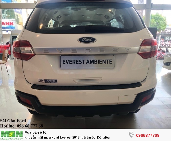 Khuyến mãi mua Ford Everest 2019, trả trước 150 triệu