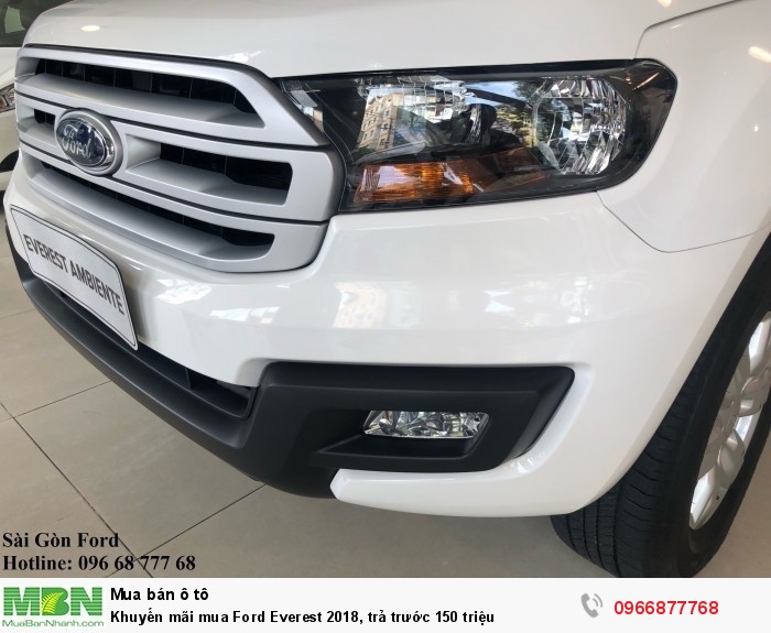 Khuyến mãi mua Ford Everest 2019, trả trước 150 triệu