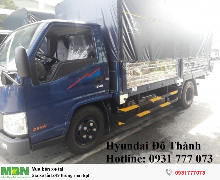 Giá xe tải IZ49 thùng mui bạt