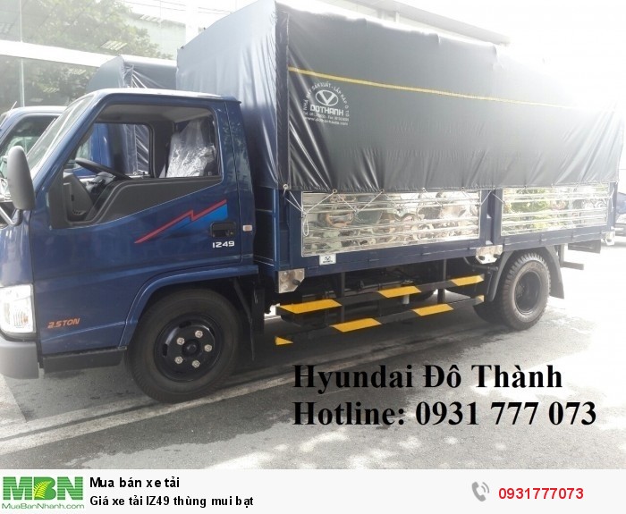 Giá xe tải IZ49 thùng mui bạt
