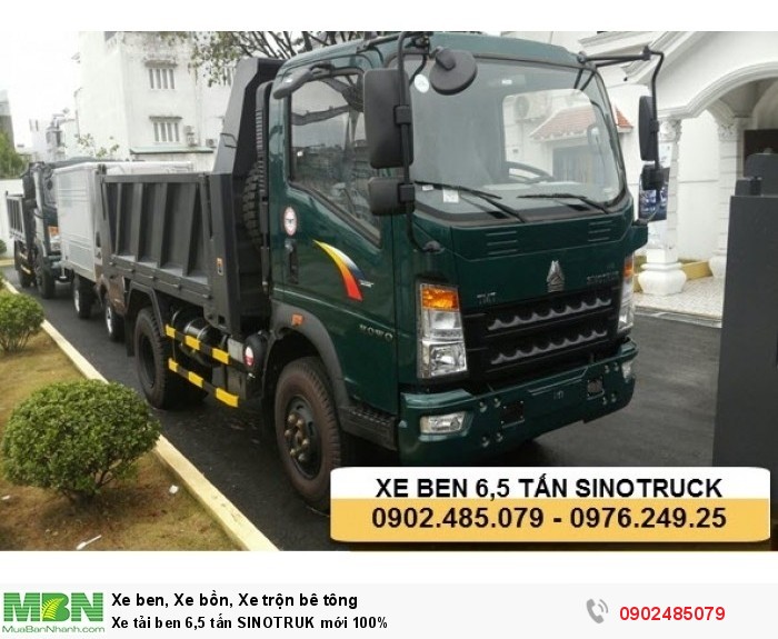 Xe ben 6t5 TMT Howo Sinotruk mới 100%
