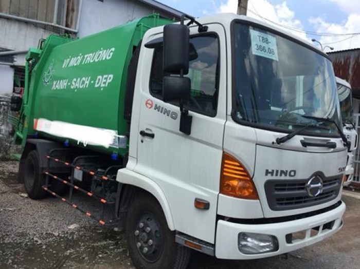 Xe cuốn ép rác Hino 9 khối có sẳn hồ sơ