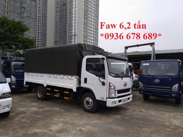 Xe tải Faw 6,2 tấn thùng dài 4,3M,chở nặng tốt,cabin hiện đại