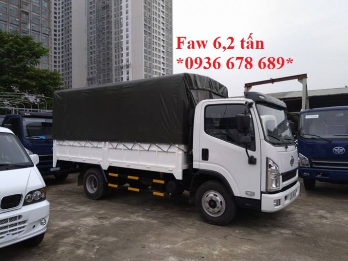 Xe tải Faw 6,2 tấn thùng dài 4,3M,chở nặng tốt,cabin hiện đại