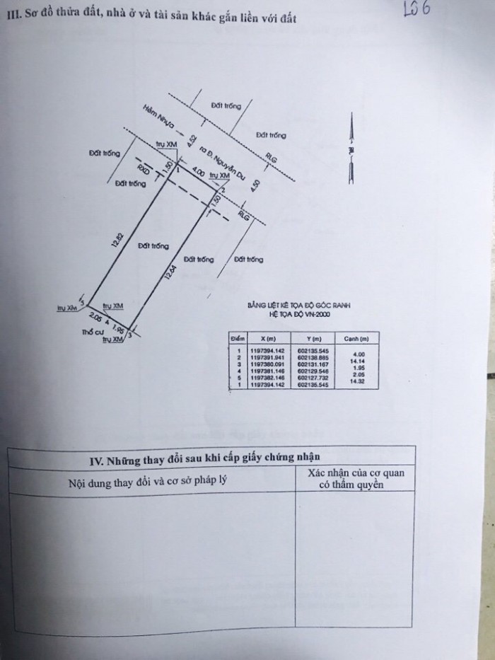 Bán Đất Thổ Cư Đường Nguyễn Du, Phường 7, quận Gò Vấp, 4 x 18,7m, giá 64 tr/m2