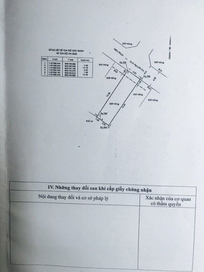 Bán Đất Thổ Cư Đường Nguyễn Du, Phường 7, quận Gò Vấp, 4 x 18,7m, giá 64 tr/m2