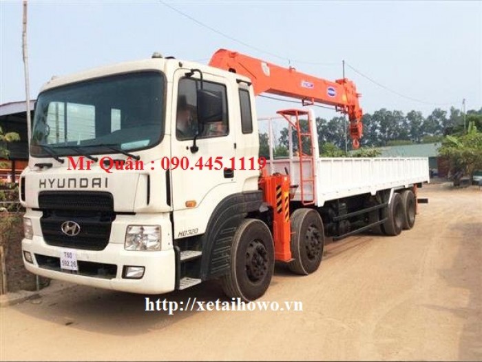 Xe tải HYUNDAI HD320 gắn cẩu HKTC 10 tấn