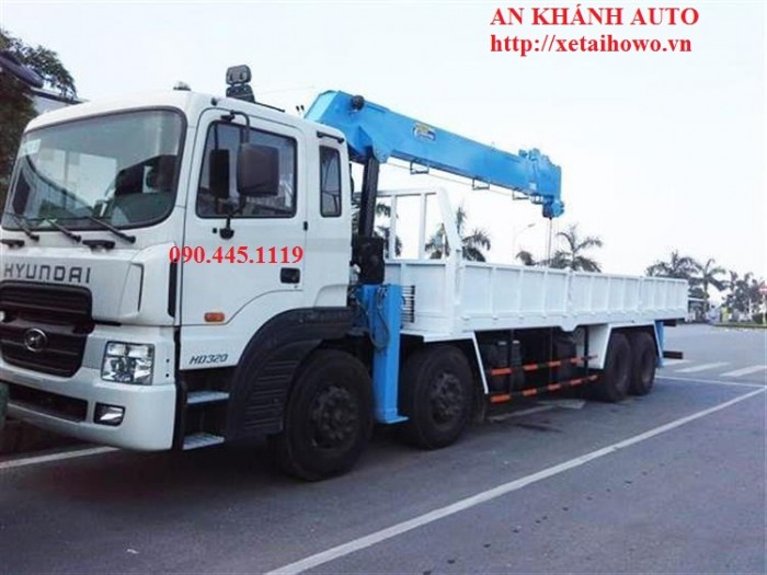 Xe tải HYUNDAI HD320 gắn cẩu HKTC 10 tấn