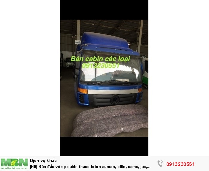 Bán đầu vỏ sọ cabin thaco foton auman, ollin, camc, jac, howo, dongfeng, hino, kia