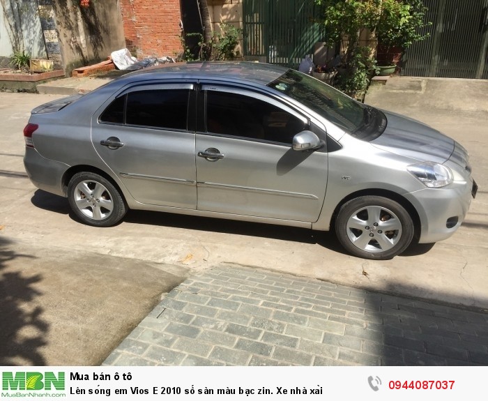 Lên sóng em Vios E 2010 số sàn màu bạc zin. Xe nhà xài