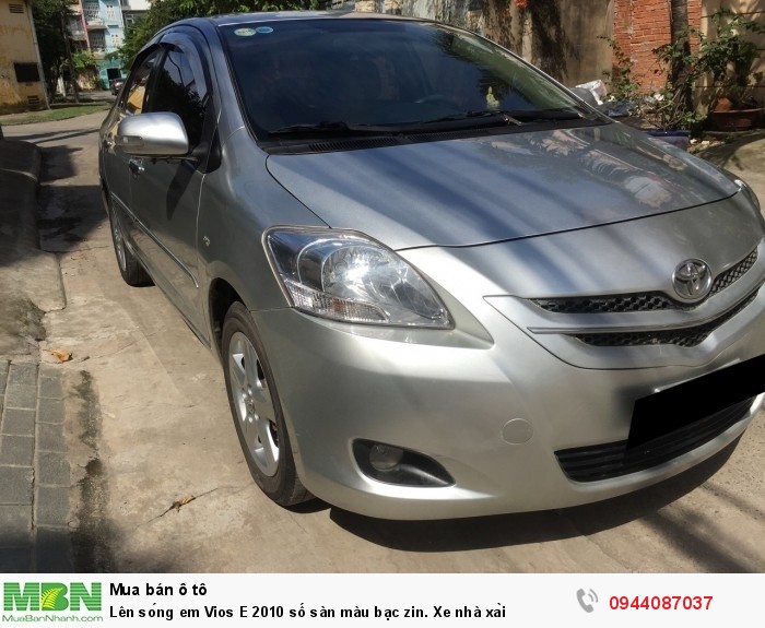 Lên sóng em Vios E 2010 số sàn màu bạc zin. Xe nhà xài