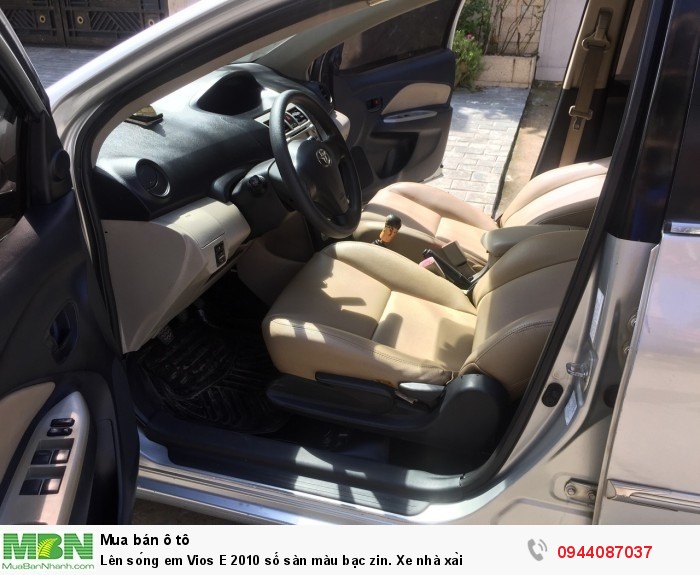 Lên sóng em Vios E 2010 số sàn màu bạc zin. Xe nhà xài