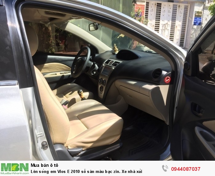 Lên sóng em Vios E 2010 số sàn màu bạc zin. Xe nhà xài