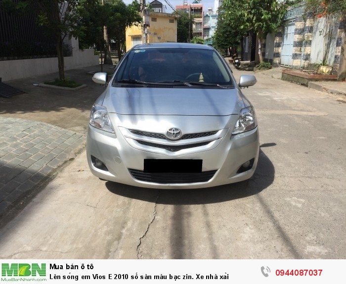Lên sóng em Vios E 2010 số sàn màu bạc zin. Xe nhà xài