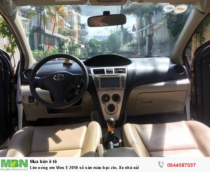 Lên sóng em Vios E 2010 số sàn màu bạc zin. Xe nhà xài