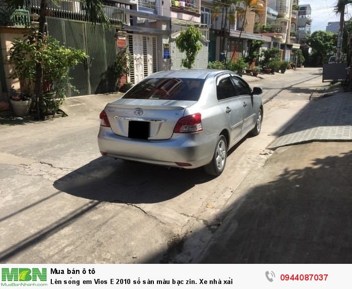 Lên sóng em Vios E 2010 số sàn màu bạc zin. Xe nhà xài