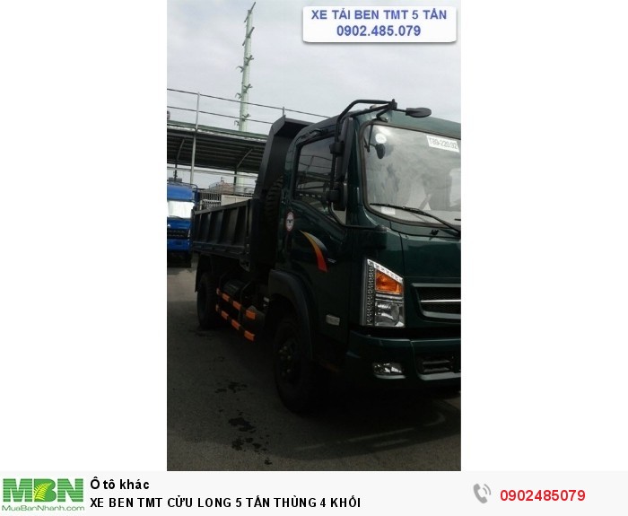 Xe Ben Tmt Cửu Long 5 Tấn Thùng 4 Khối|XE BEN