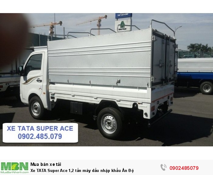 Xe TATA Super Ace 1,2 tấn máy dầu nhập khẩu Ấn Độ