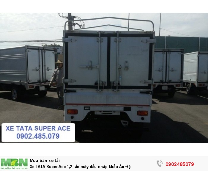 Xe TATA Super Ace 1,2 tấn máy dầu nhập khẩu Ấn Độ