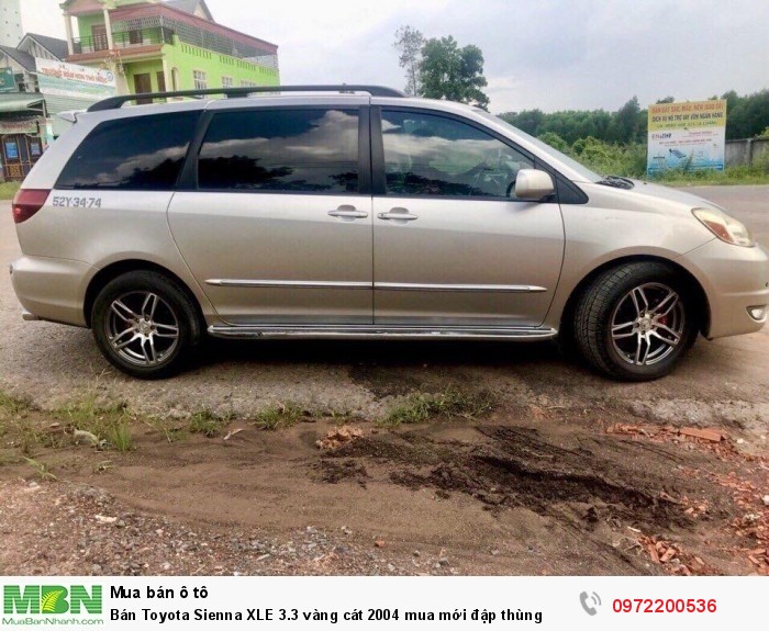 Bán Toyota Sienna XLE 3.3 vàng cát 2004 mua mới đập thùng