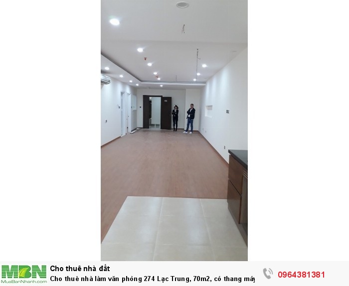Cho thuê nhà làm văn phòng 274 Lạc Trung, 70m2, có thang máy