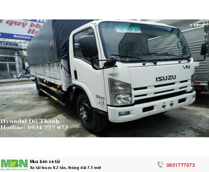 Xe tải Isuzu 8.2 tấn, thùng dài 7.1 mét