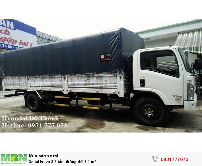 Xe tải Isuzu 8.2 tấn, thùng dài 7.1 mét