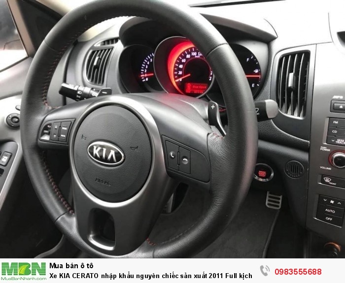 Xe KIA CERATO nhập khẩu nguyên chiếc sản xuất 2011 Full kịch đồ chính chủ Hà Nội mua từ mới cứng.