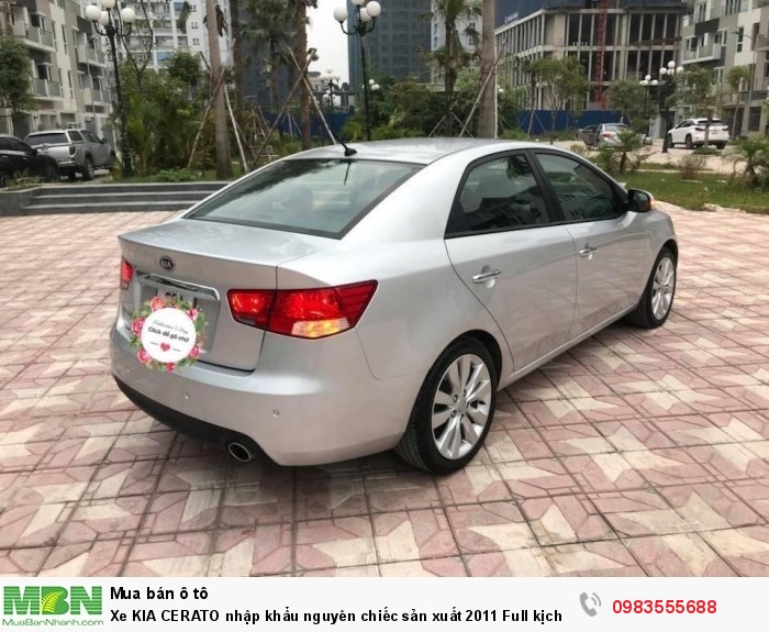Xe KIA CERATO nhập khẩu nguyên chiếc sản xuất 2011 Full kịch đồ chính chủ Hà Nội mua từ mới cứng.