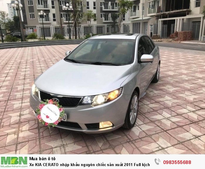 Xe KIA CERATO nhập khẩu nguyên chiếc sản xuất 2011 Full kịch đồ chính chủ Hà Nội mua từ mới cứng.