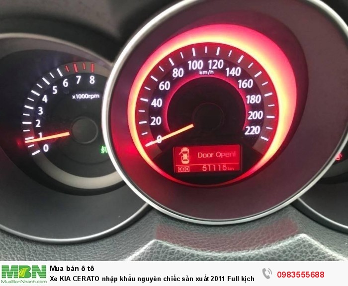 Xe KIA CERATO nhập khẩu nguyên chiếc sản xuất 2011 Full kịch đồ chính chủ Hà Nội mua từ mới cứng.