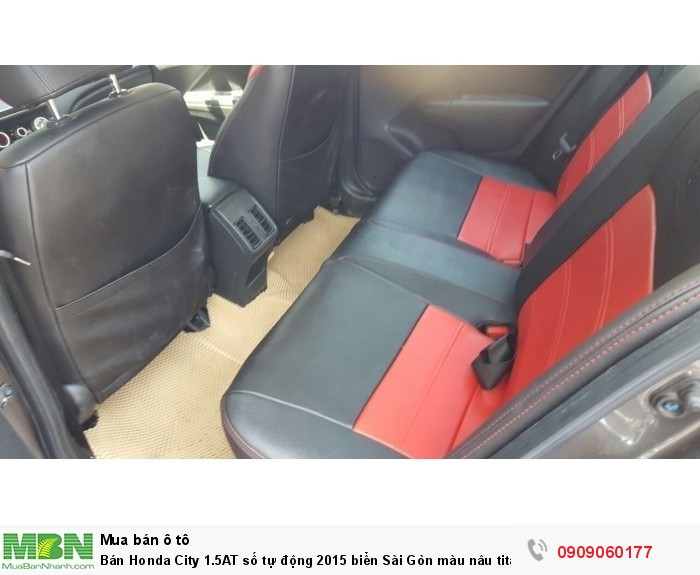 Bán Honda City 1.5AT số tự động 2015 biển Sài Gòn màu nâu titan