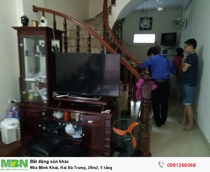 Nhà Minh Khai, Hai  Bà Trưng, 28m2, 5 tầng