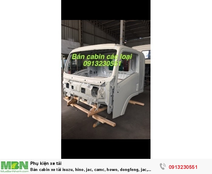 Bán cabin xe tải isuzu, hino, jac, camc, howo, dongfeng, jac, camc, cuu long, thaco ollin, forland