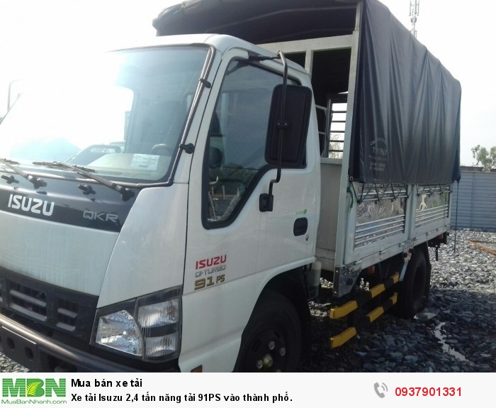 Xe tải Isuzu 2,4 tấn năng tải 91PS vào thành phố.