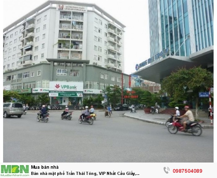 Bán nhà mặt phố Trần Thái Tông, VIP Nhất Cầu Giấy, DT72m2*8T,Thang Máy