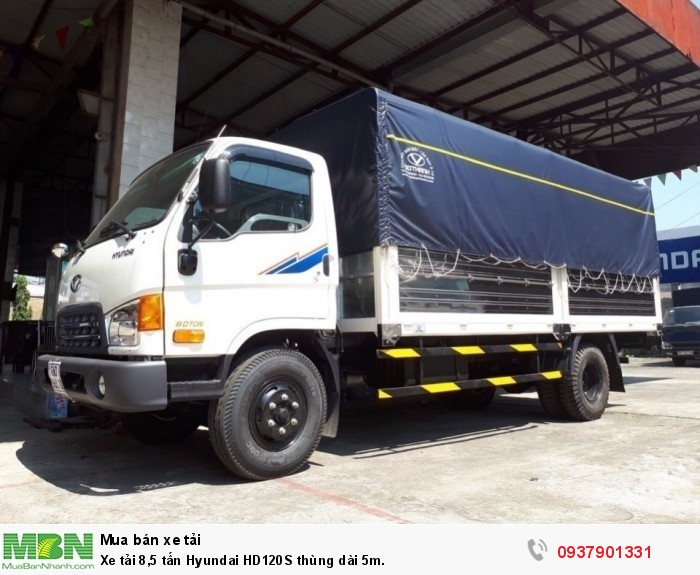 Xe tải 8,5 tấn Hyundai HD120S thùng dài 5m.